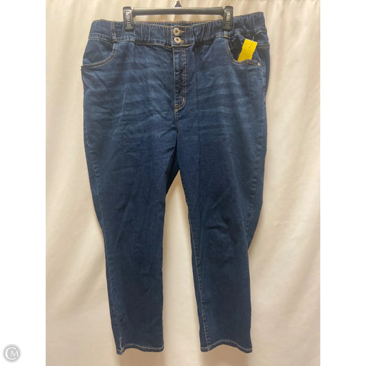 Jeans Straight By Ashley Stewart In Blue Denim, Size: 22