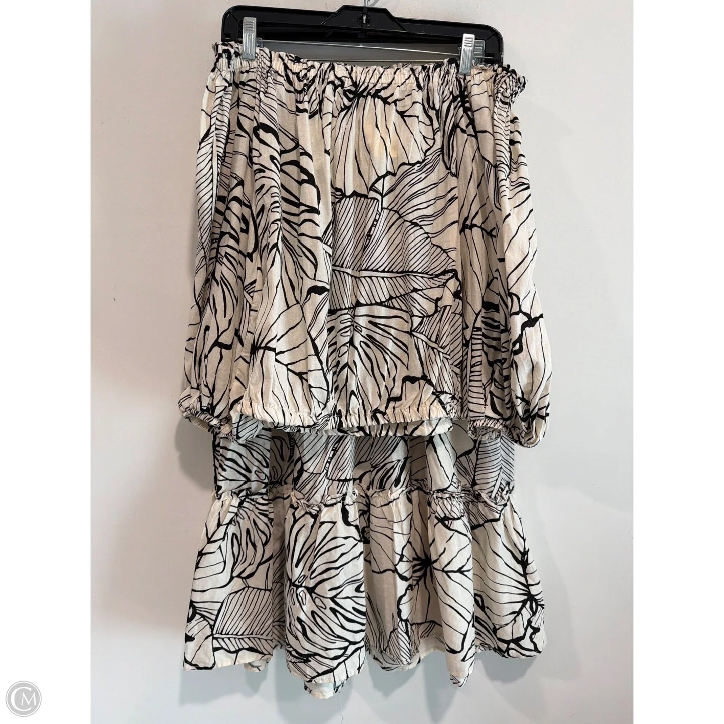 Skirt Set 2pc By Rachel Zoe In Black & Tan, Size: M