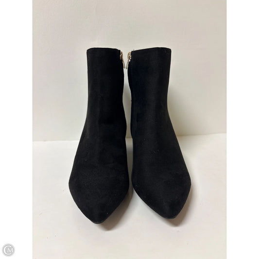 Boots Ankle Heels By Cato In Black, Size: 11