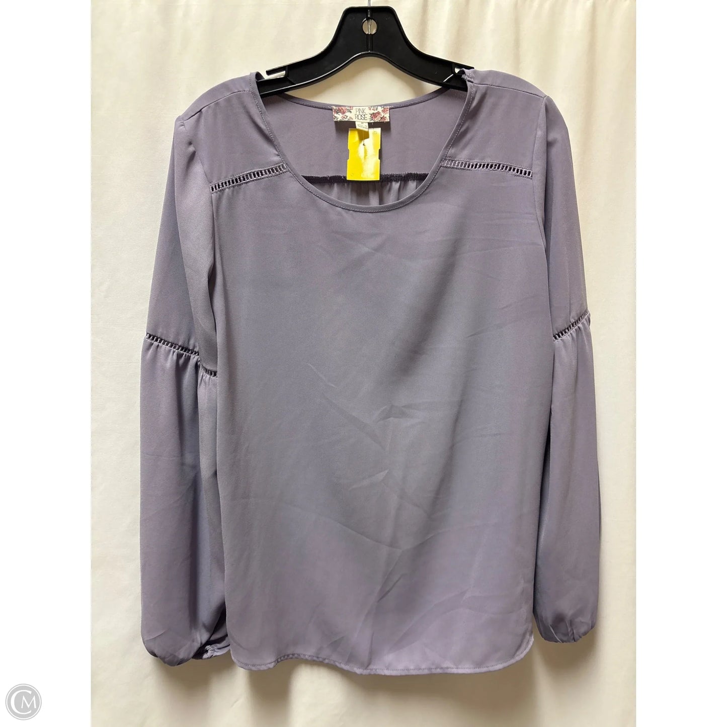 Top Long Sleeve By Pink Rose In Purple, Size: M