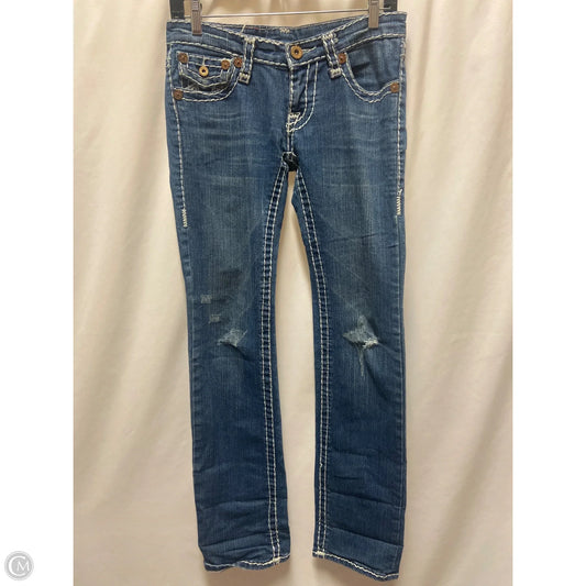 Jeans Skinny By True Religion In Blue Denim, Size: 6