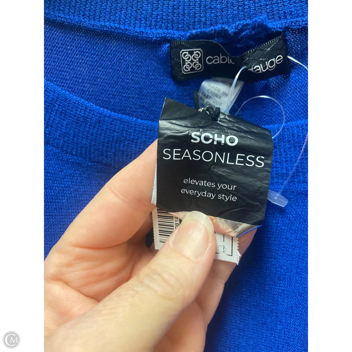 Sweater By Cable And Gauge In Blue, Size: Xl
