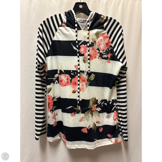Top Long Sleeve By Clothes Mentor In Black & White, Size: L