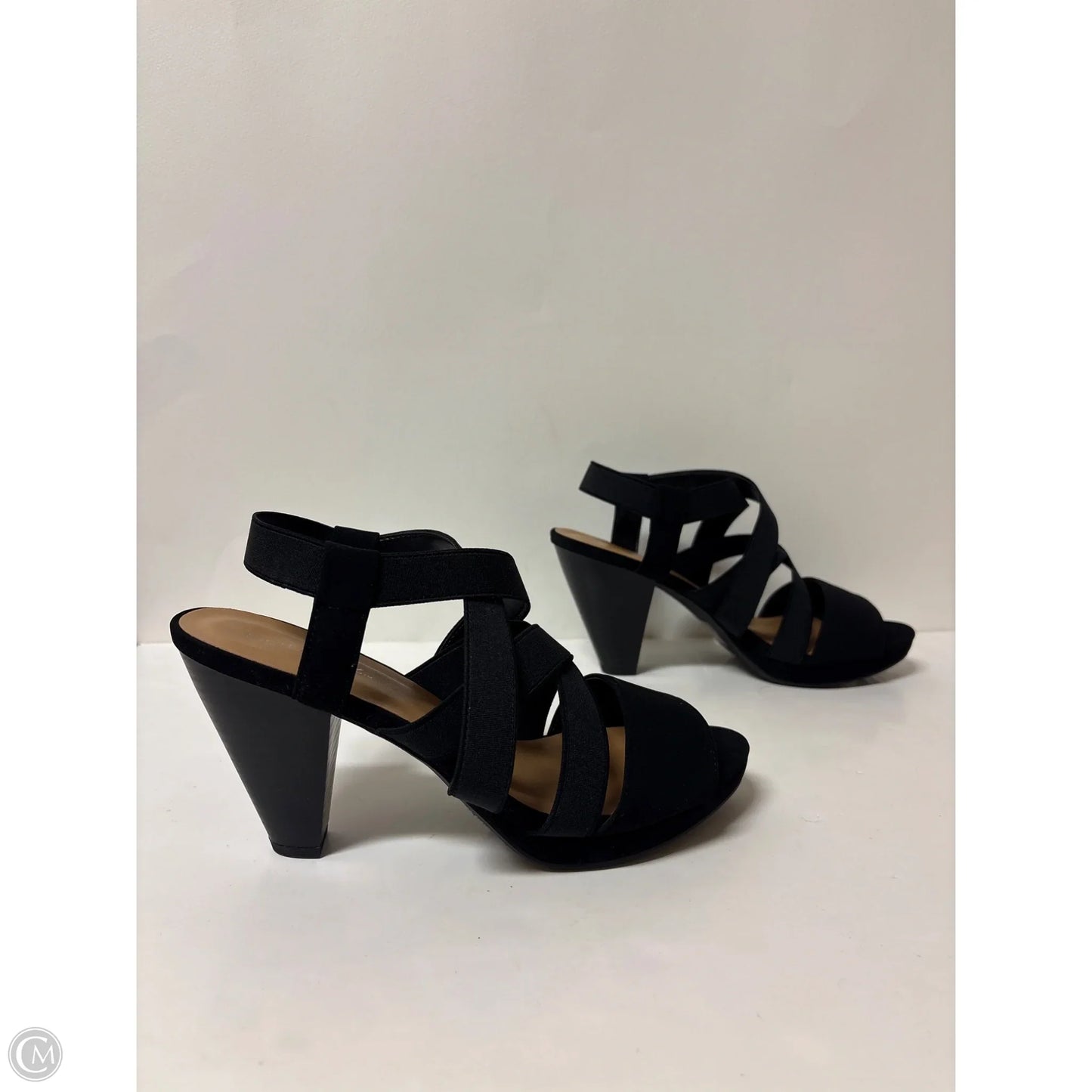 Shoes Heels Block By Solanz In Black, Size: 8.5