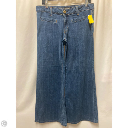 Jeans Wide Leg By Hudson In Blue Denim, Size: 10