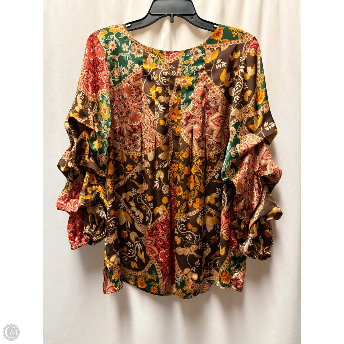 Top Long Sleeve By Cato In Copper, Size: L
