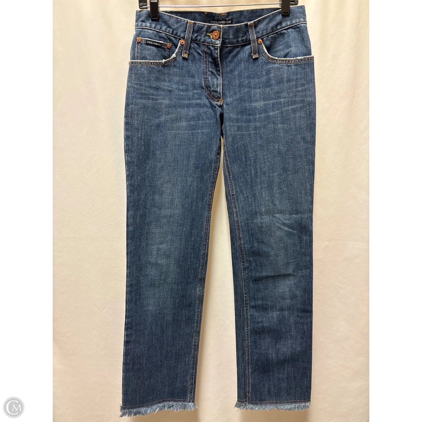 Jeans Luxury Designer By Dolce And Gabbana In Blue Denim, Size: 6