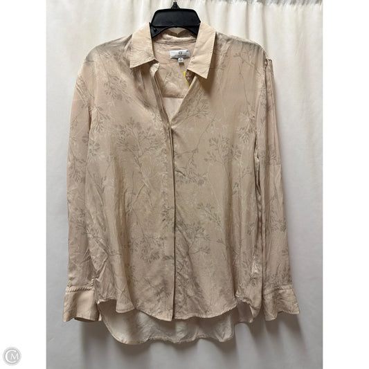Top Long Sleeve By Adriano Goldschmied In Tan, Size: M
