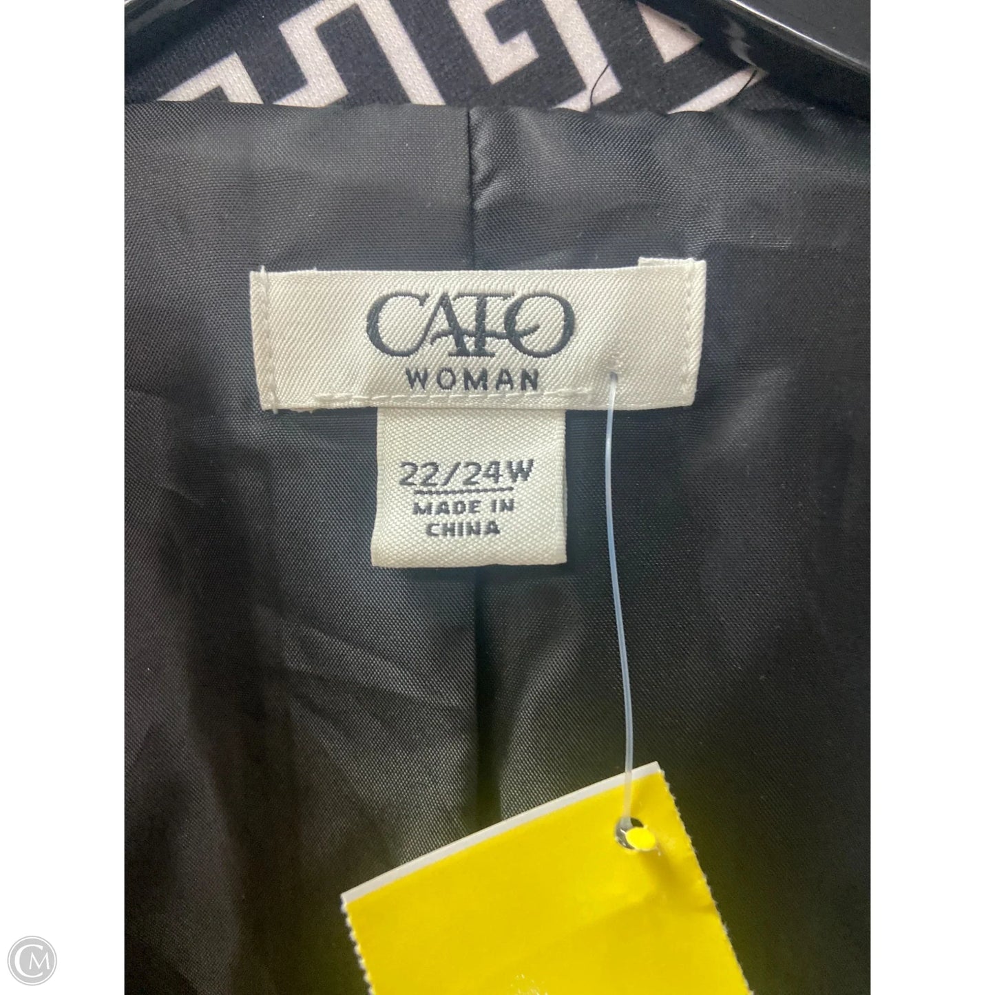 Blazer By Cato In Black & White, Size: 3x