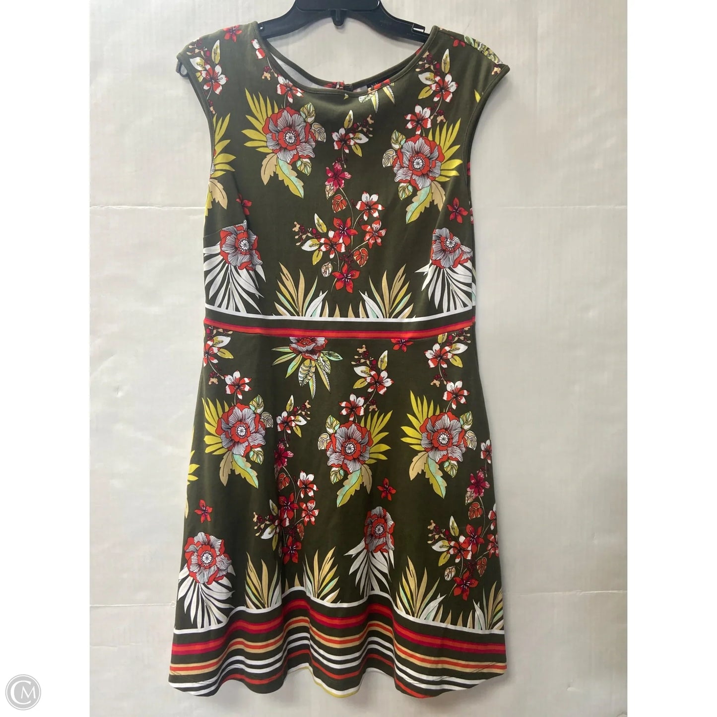 Dress Casual Midi By New York And Co In Green, Size: M