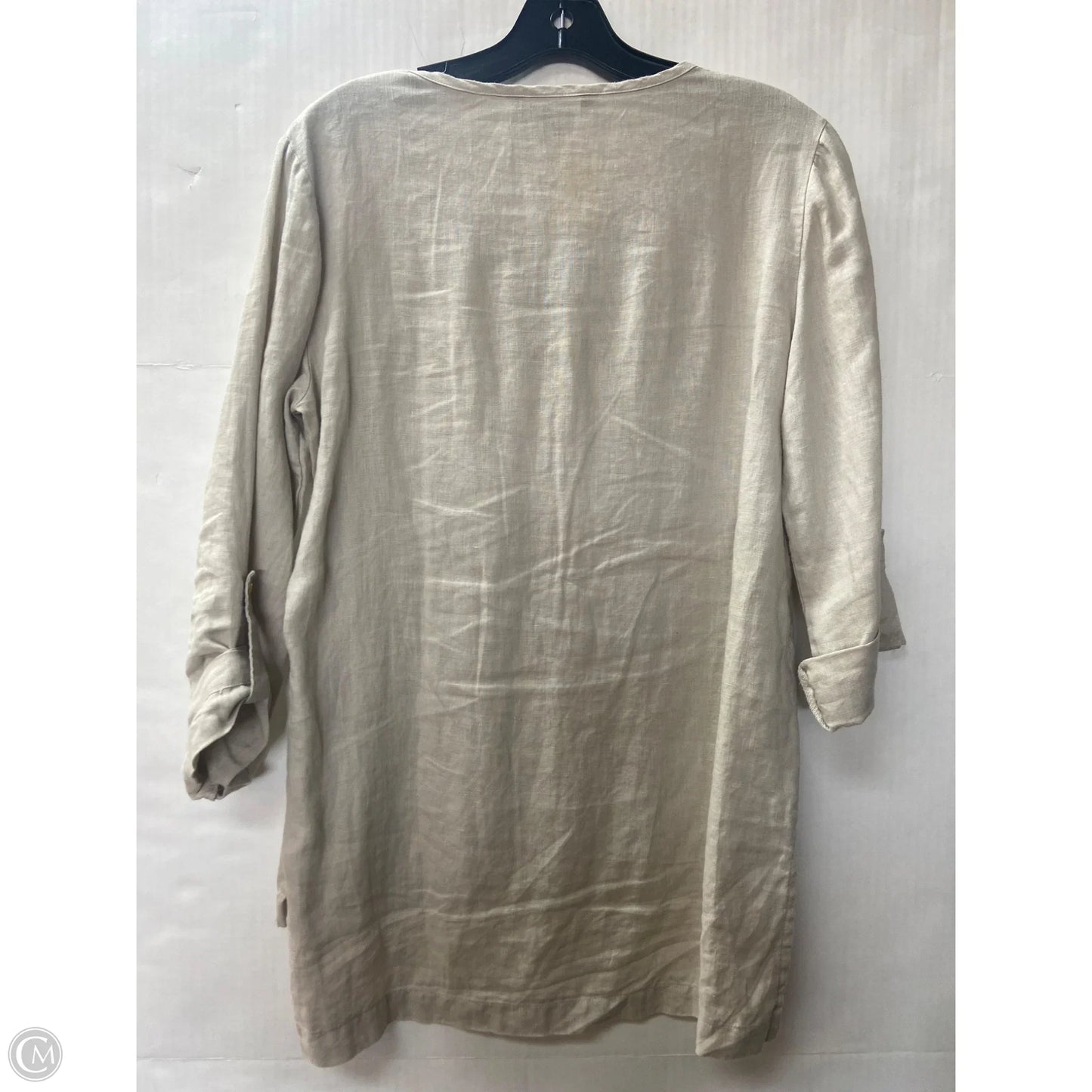 Top 3/4 Sleeve By Ellen Tracy In Beige, Size: S
