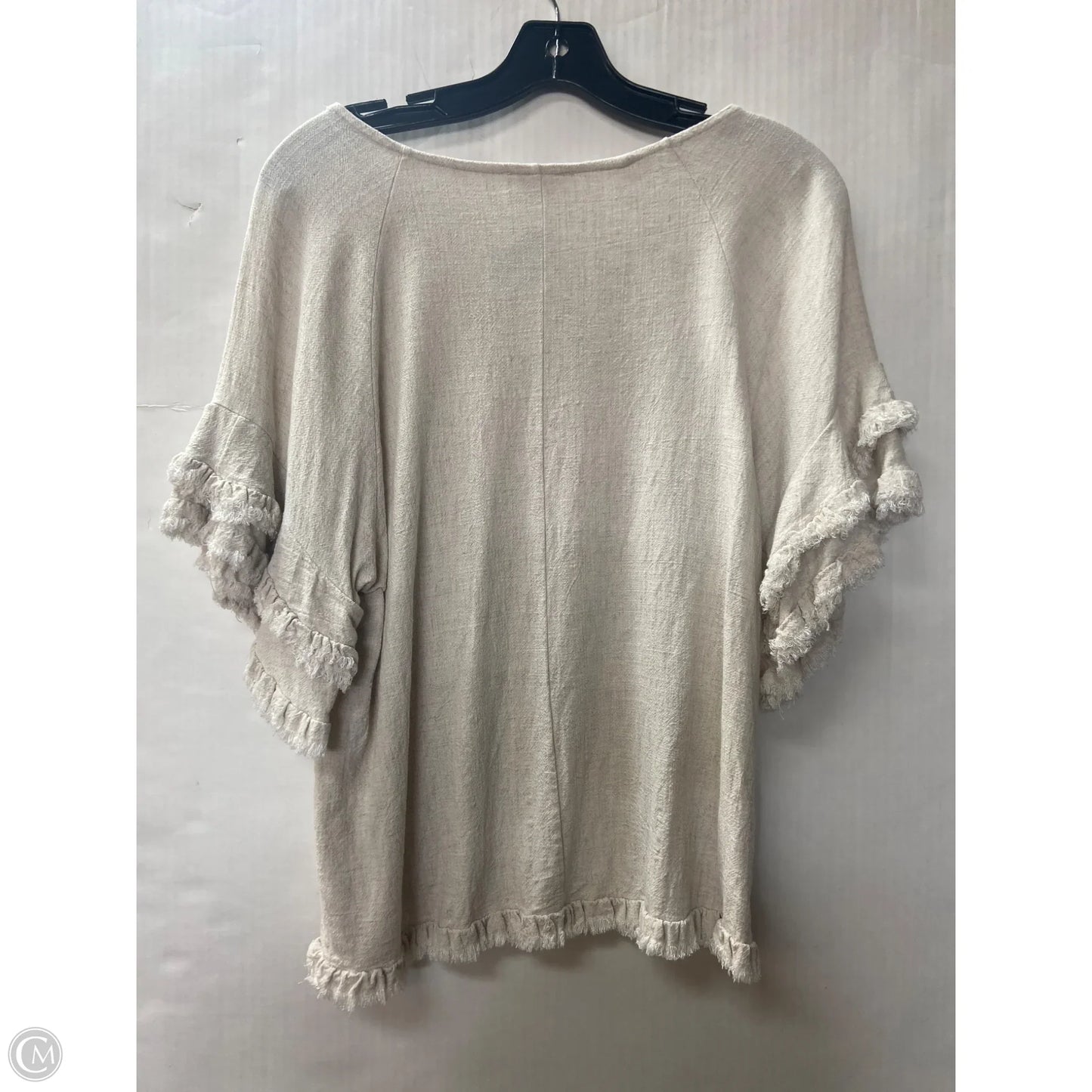 Top Short Sleeve By Umgee In Beige, Size: S