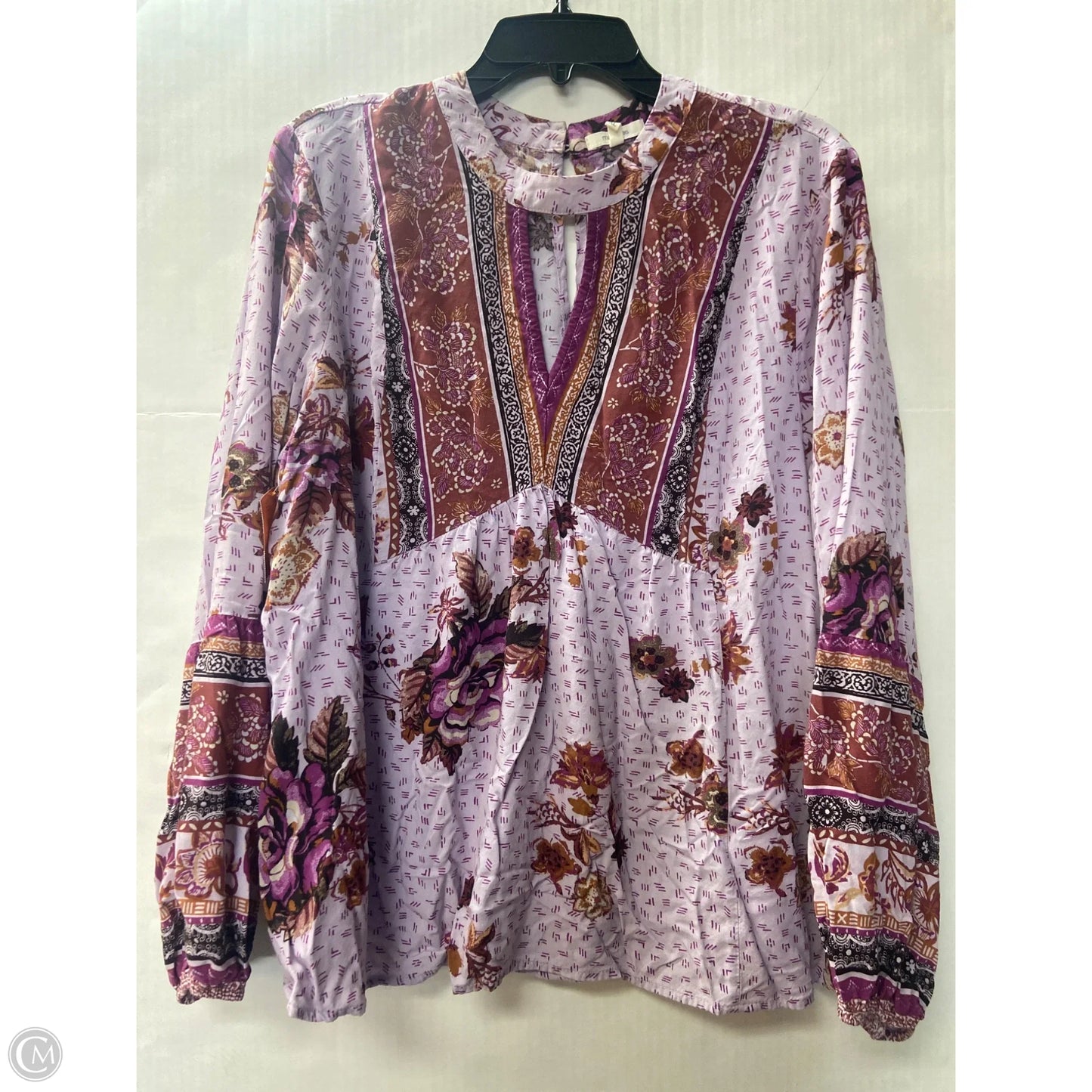 Top Long Sleeve By Maurices In Purple, Size: Xl