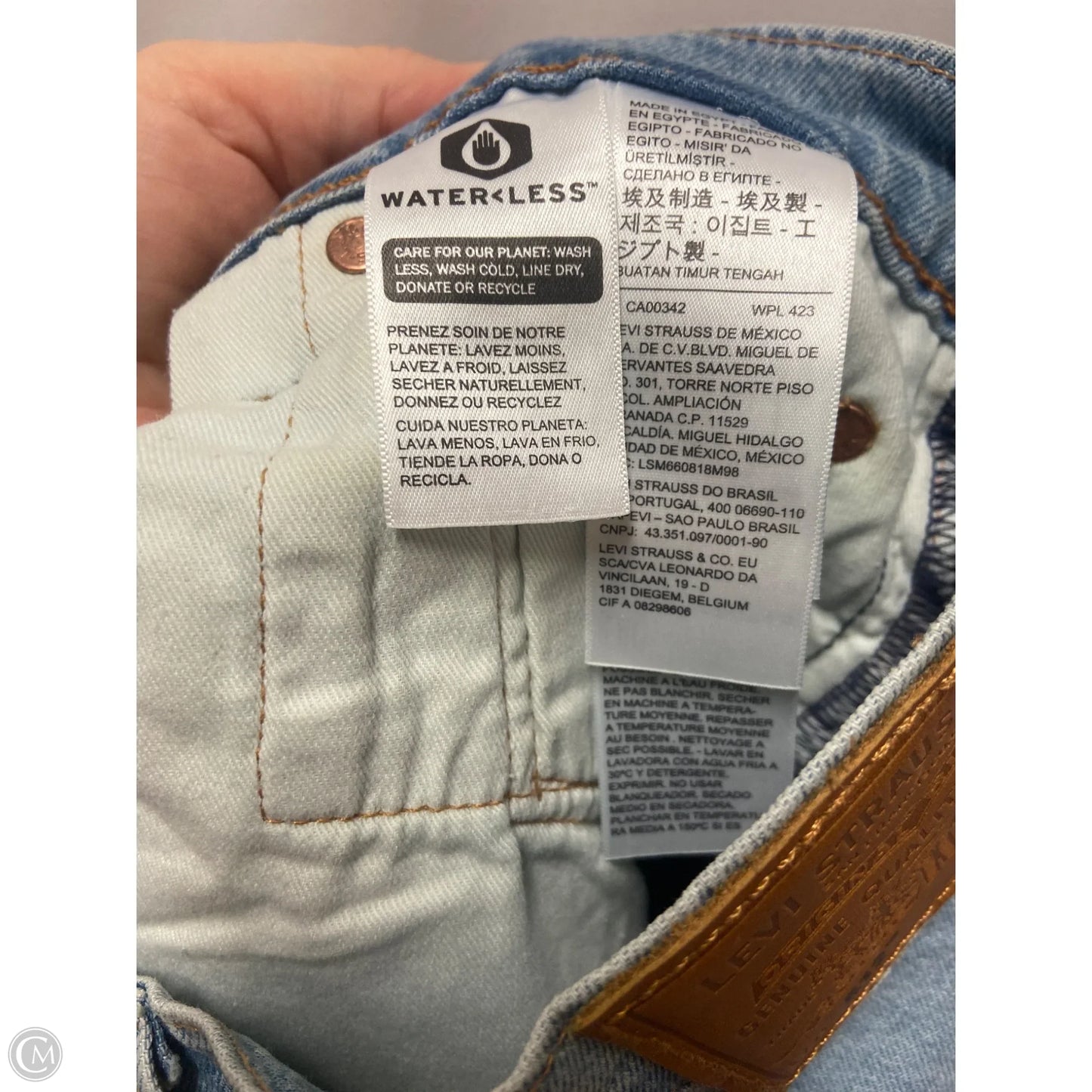Jeans Straight By Levis In Blue Denim, Size: 10