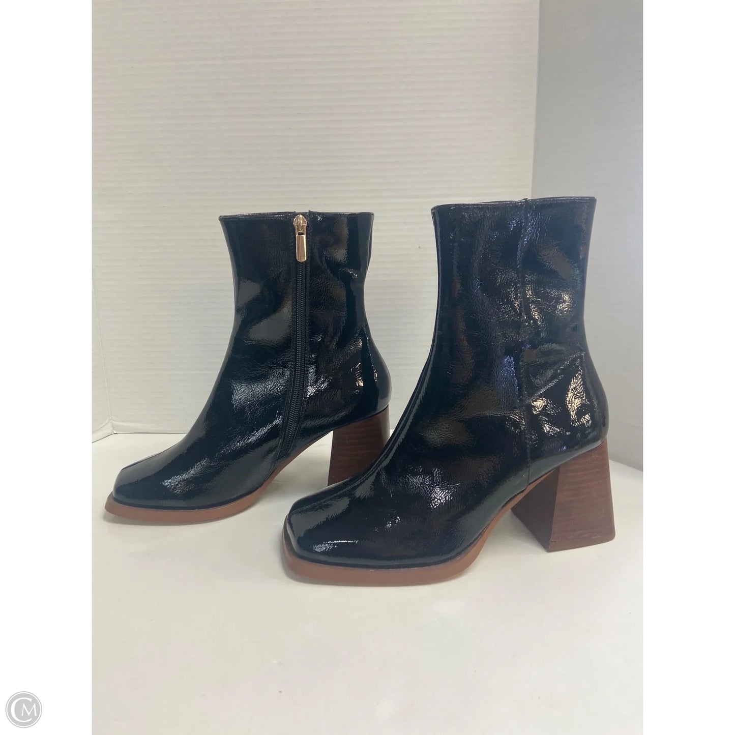 Boots Mid-calf Heels By Asos In Black, Size: 7