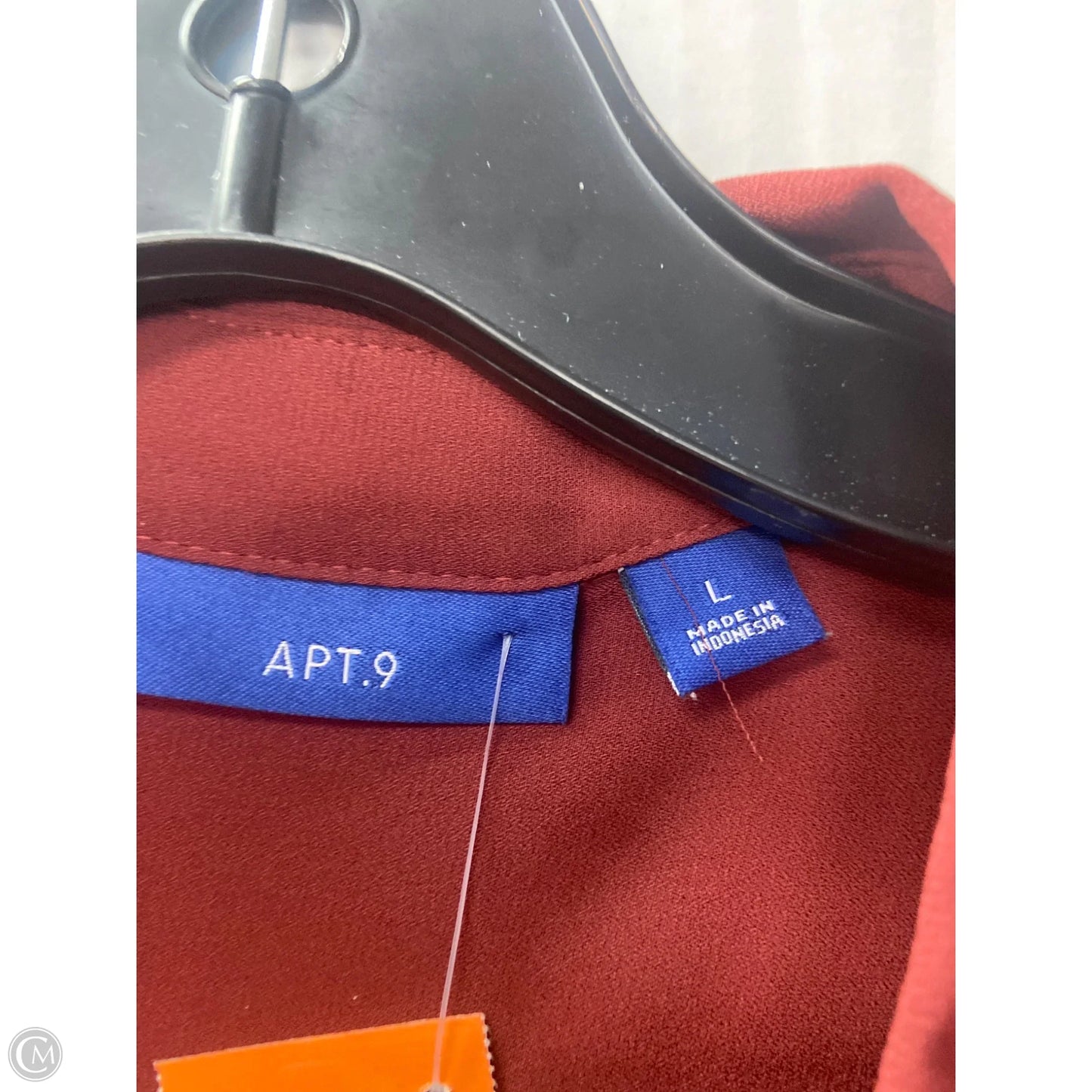 Top Long Sleeve By Apt 9 In Copper, Size: L