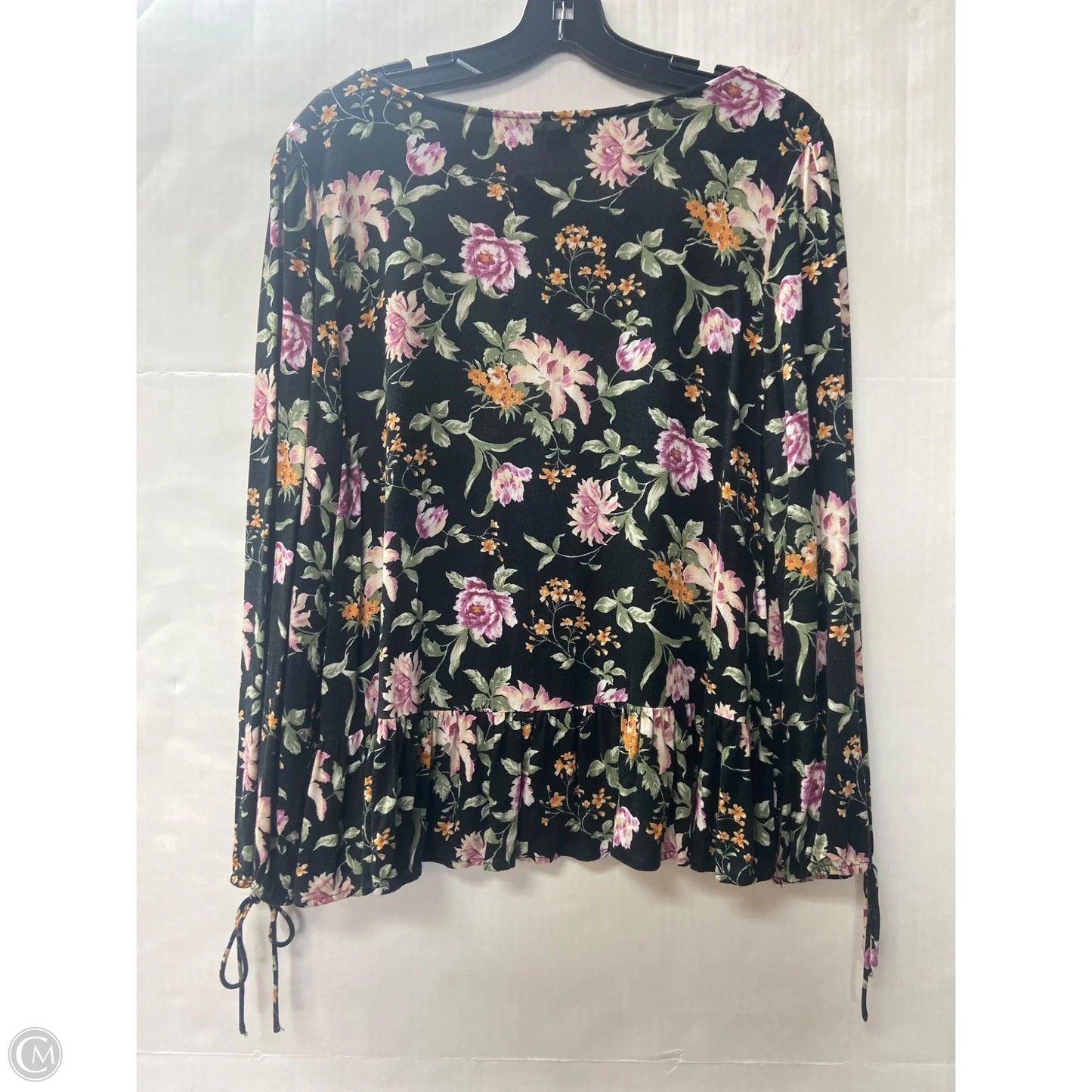 Top Long Sleeve By American Eagle In Black, Size: L