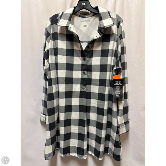 Top Long Sleeve By Woman Within In Grey, Size: 1x