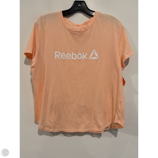 Top Short Sleeve By Reebok In Peach, Size: L