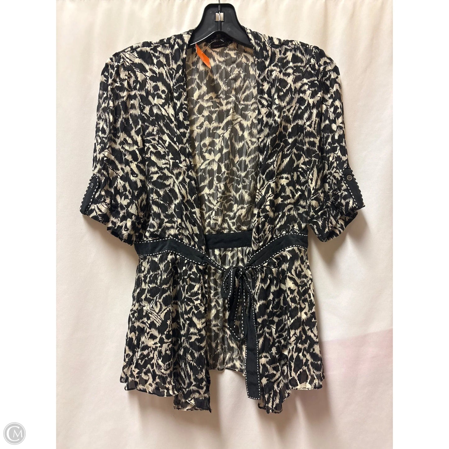 Top Short Sleeve By Bcbg In Animal Print, Size: M