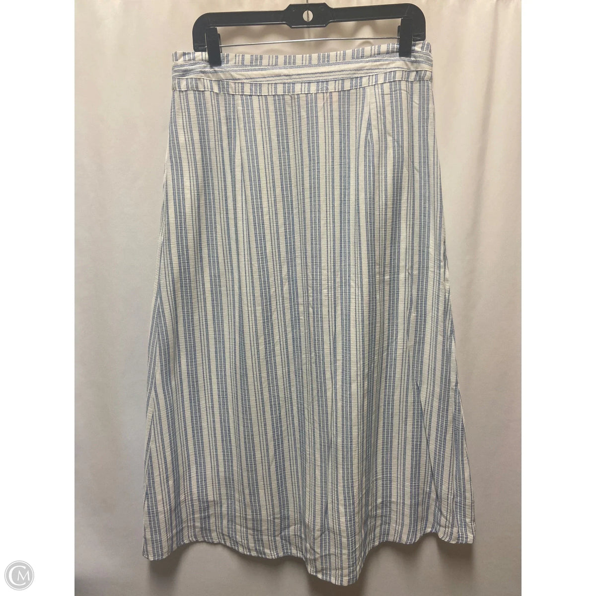 Skirt Maxi By Hem & Thread In Blue & White, Size: L