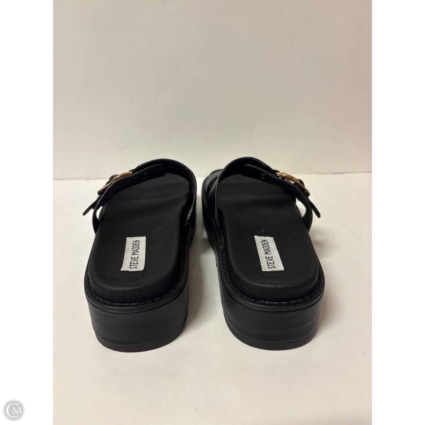 Sandals Flats By Steve Madden In Black, Size: 8.5
