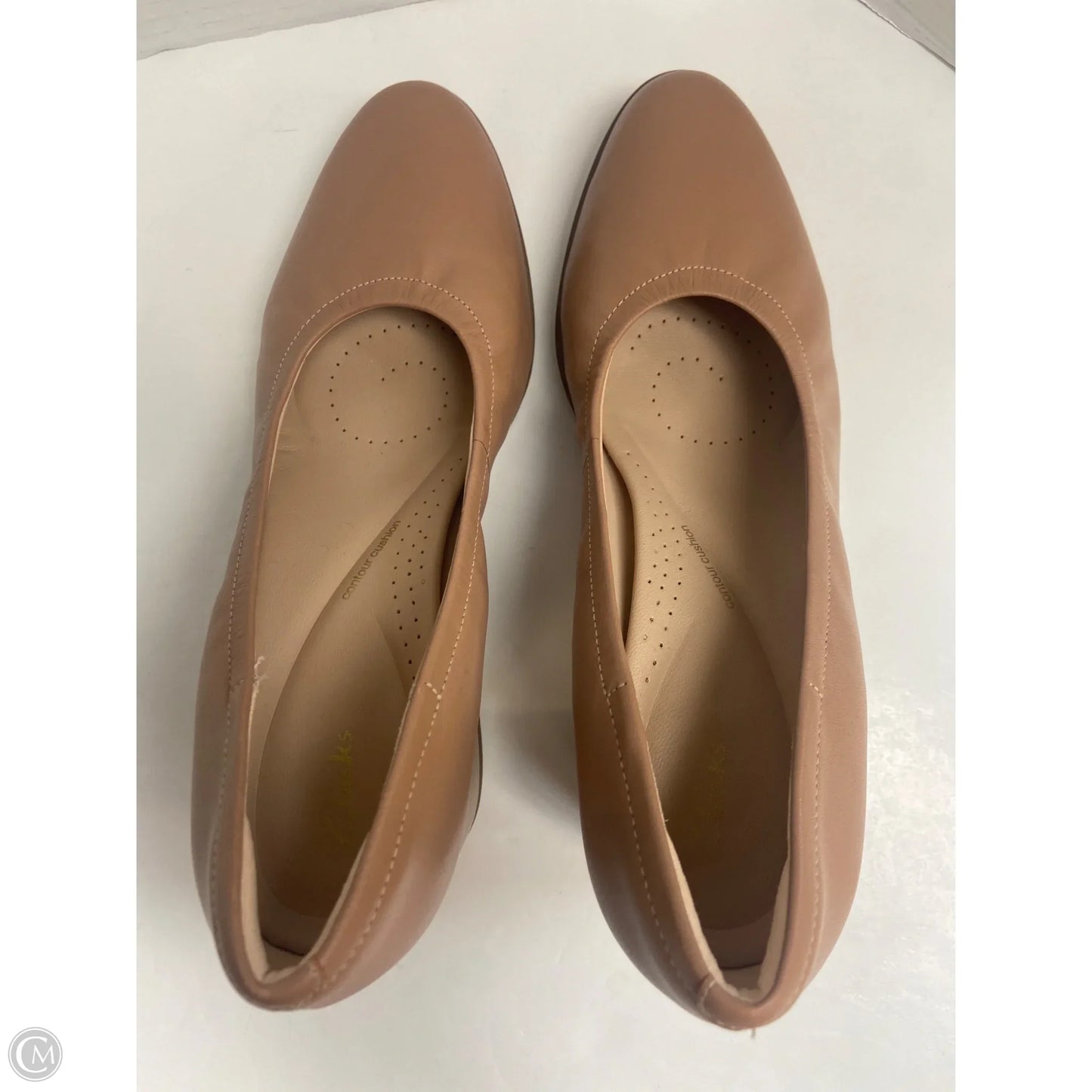 Shoes Heels Block By Clarks In Brown, Size: 9.5