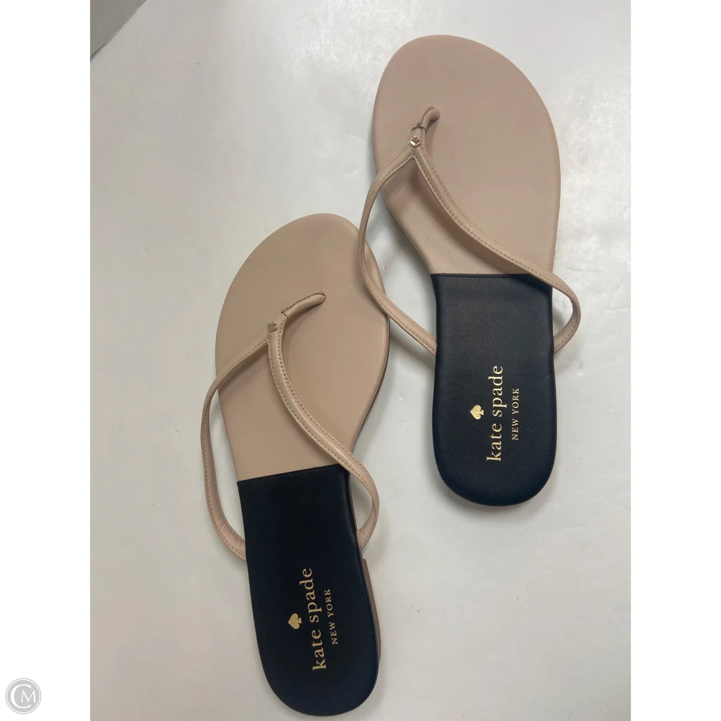 Sandals Designer By Kate Spade In Black & Tan, Size: 9