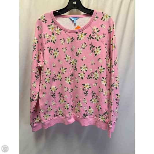 Sweatshirt Crewneck By Draper James In Pink, Size: Xl