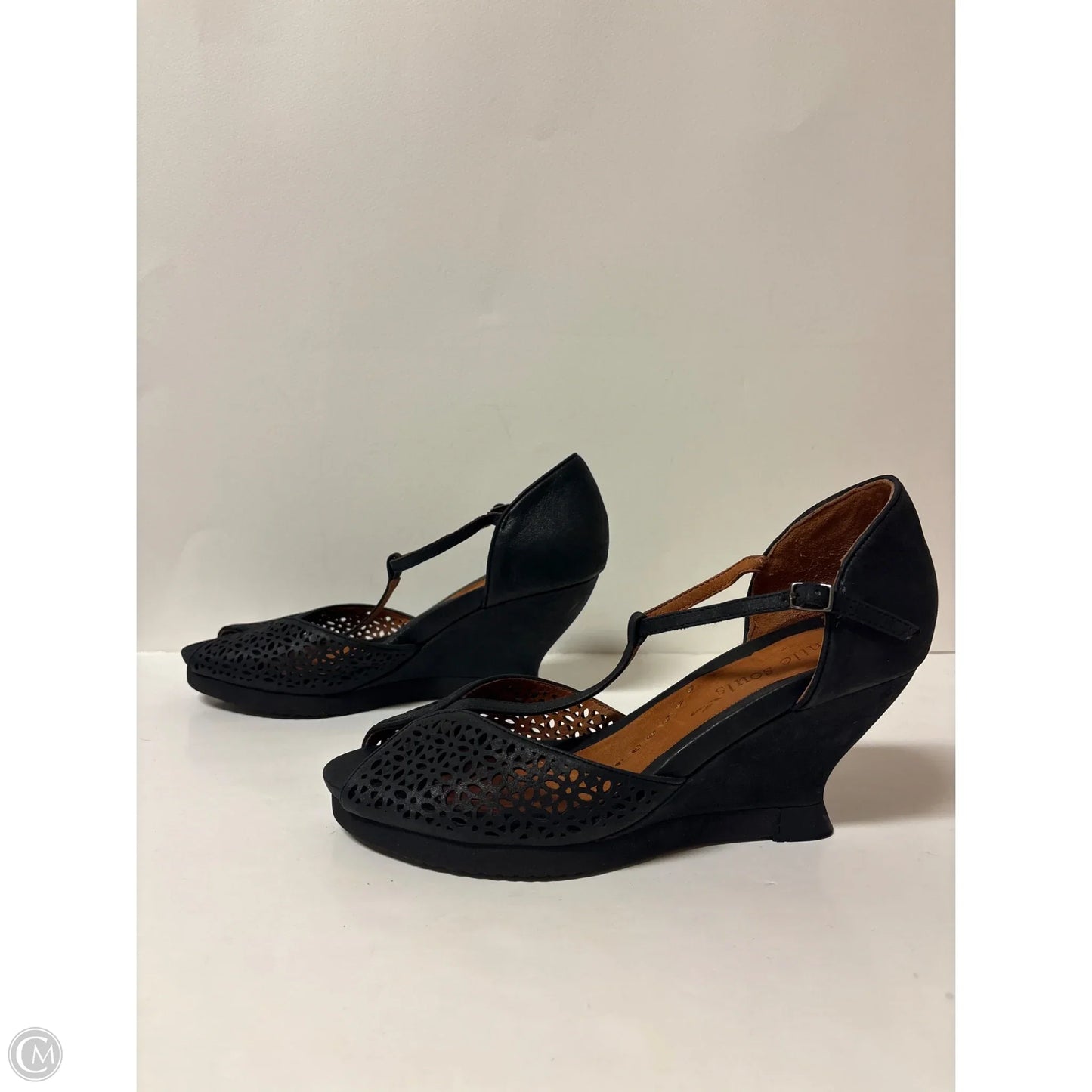 Sandals Heels Block By Gentle Souls In Black, Size: 10