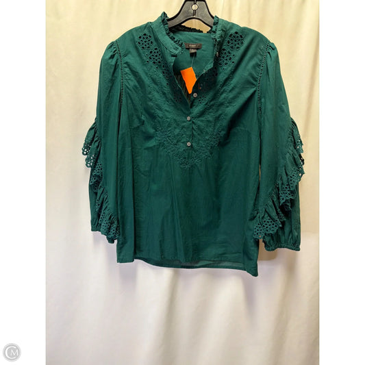 Top Long Sleeve By J. Crew In Green, Size: S