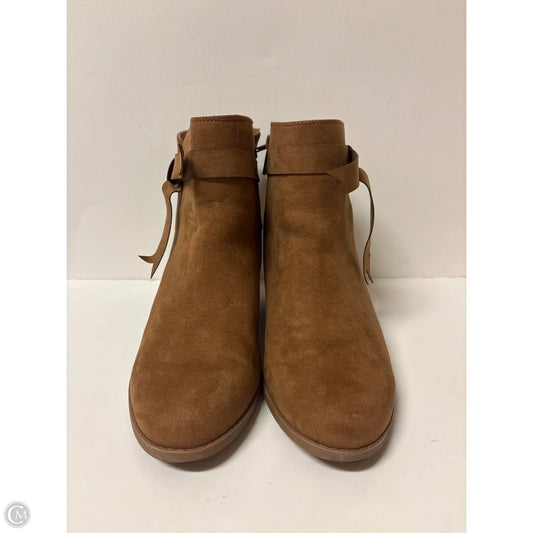 Boots Ankle Heels By Torrid In Brown, Size: 10.5