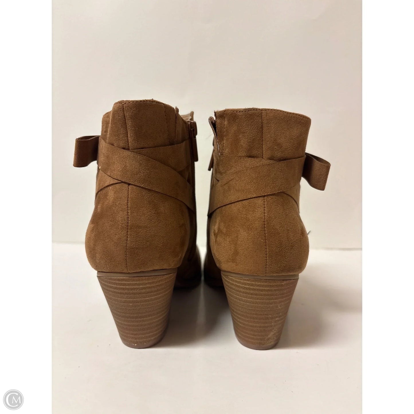 Boots Ankle Heels By Torrid In Brown, Size: 10.5