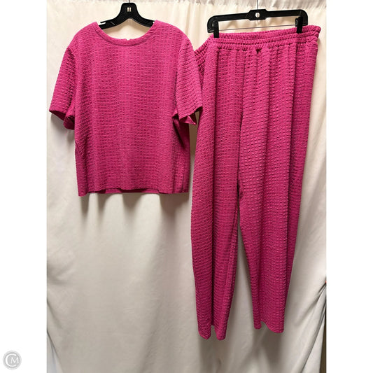 Pants Set 2pc By Ashley Stewart In Pink, Size: 3x