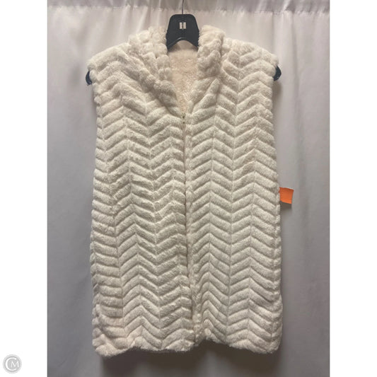 Vest Faux Fur & Sherpa By Clothes Mentor In Cream, Size: L