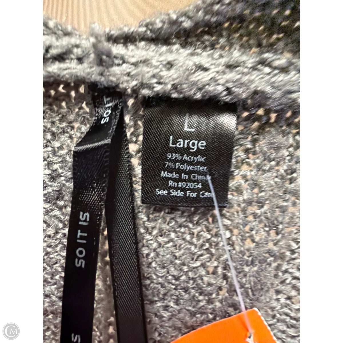 Sweater By Clothes Mentor In Grey, Size: L