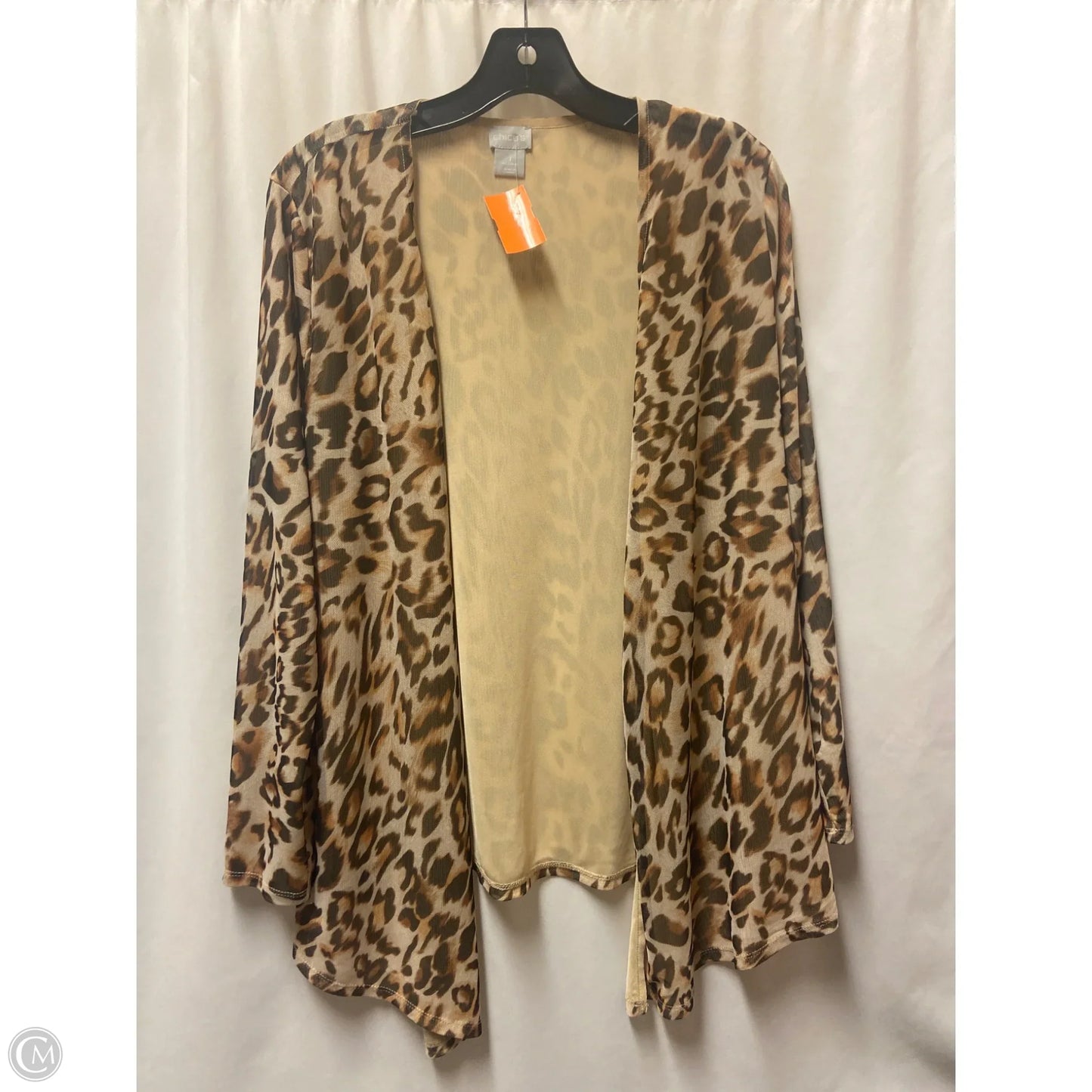 Top 2pc Short Sleeve By Chicos In Animal Print, Size: M