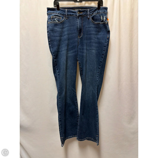 Jeans Straight By Judy Blue In Blue Denim, Size: 14