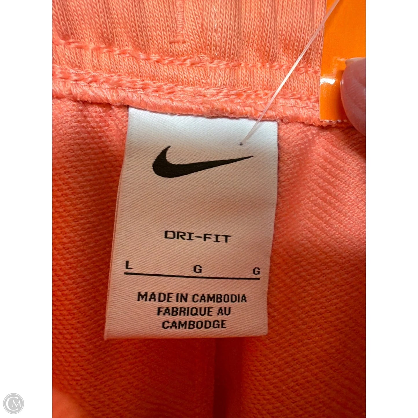 Athletic Pants By Nike In Peach, Size: L