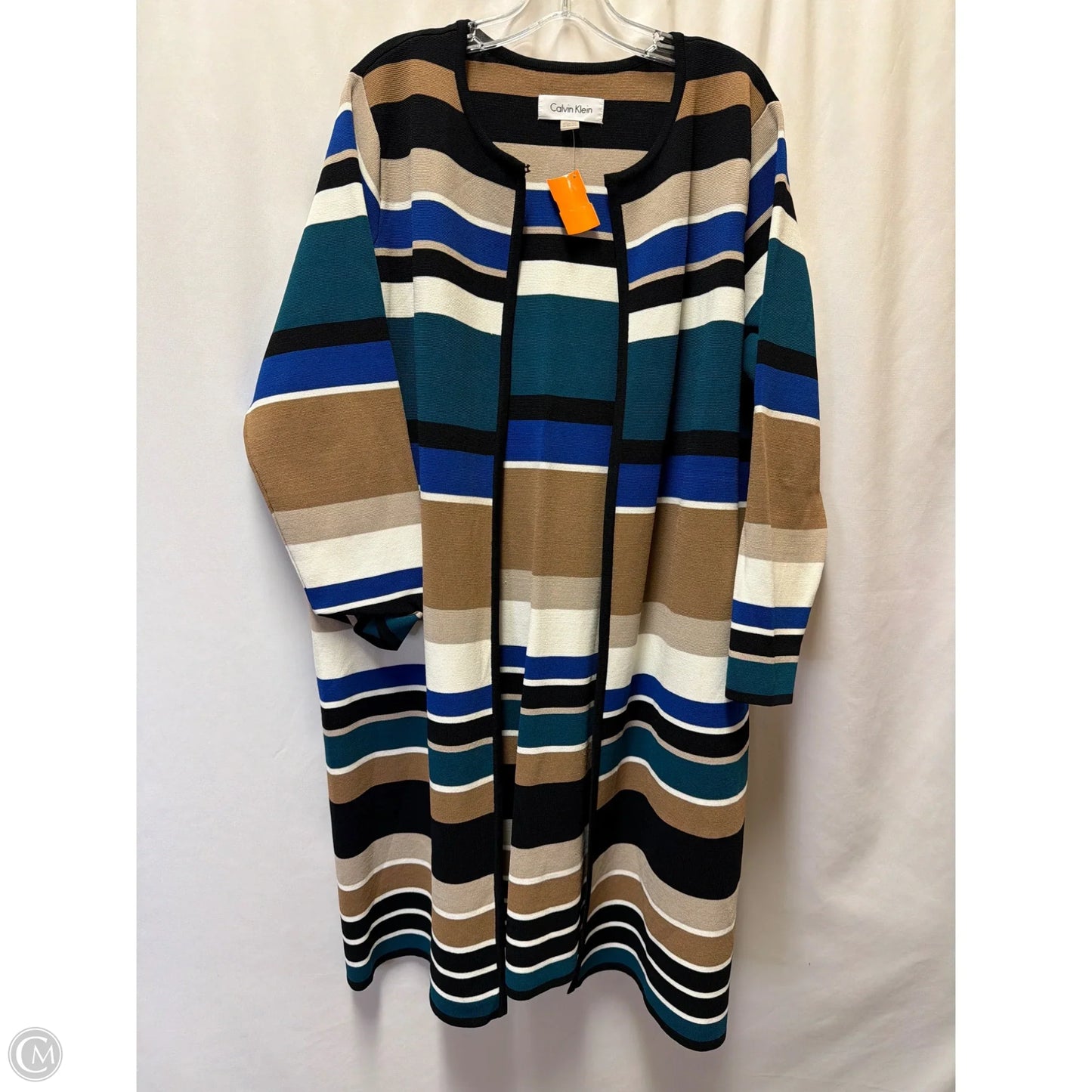 Cardigan By Calvin Klein In Tan, Size: 2x