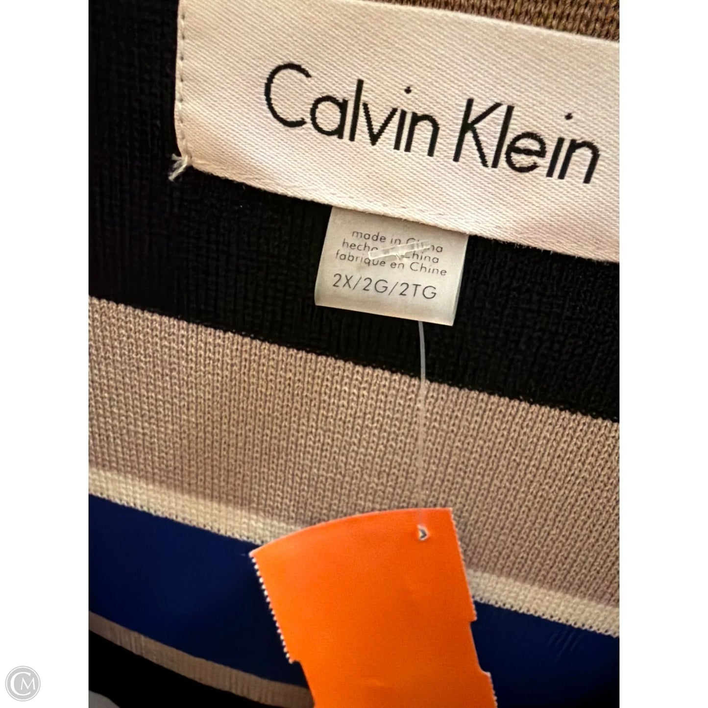 Cardigan By Calvin Klein In Tan, Size: 2x