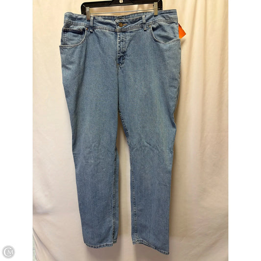 Jeans Straight By Riders In Blue Denim, Size: 18