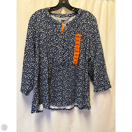 Top Long Sleeve By Lands End In Navy, Size: Xxl