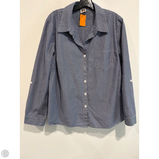 Top Long Sleeve By Anne Klein In Blue, Size: Xl