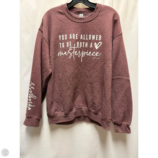 Sweatshirt Crewneck By Gildan In Maroon, Size: M