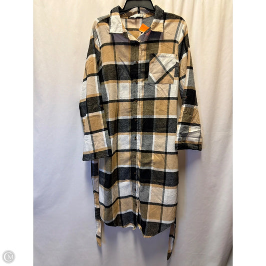 Dress Casual Midi By Clothes Mentor In Taupe, Size: Xl