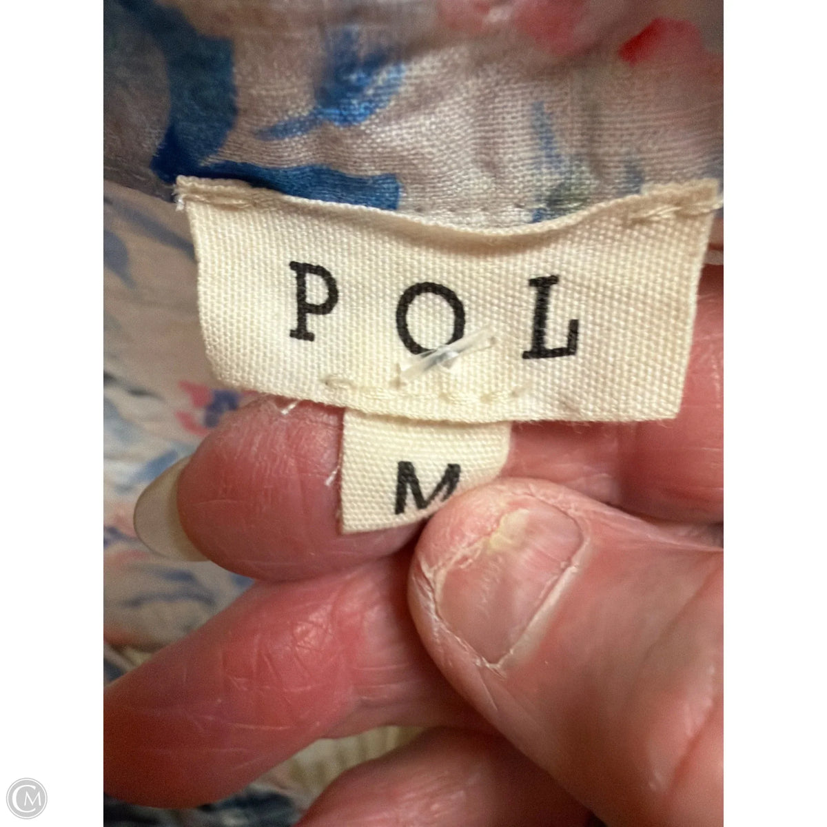 Top Long Sleeve By Pol In Blue, Size: M