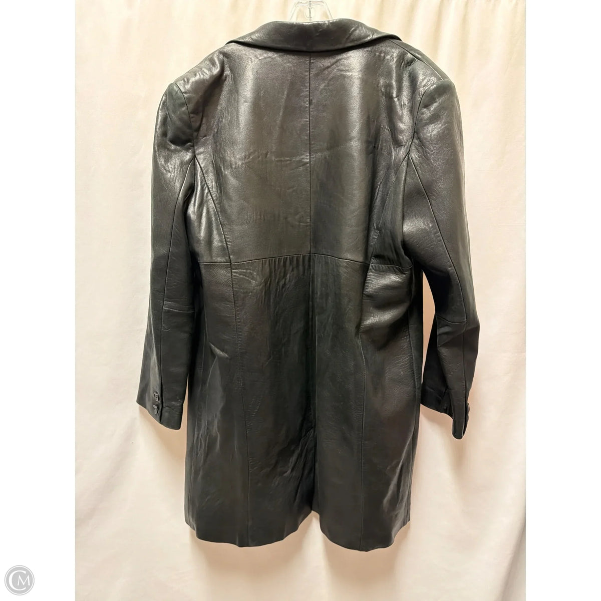 Jacket Leather By Clothes Mentor In BlackSize: L