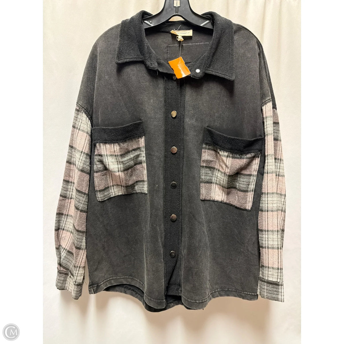 Jacket Shirt By Eesome In Black, Size: L