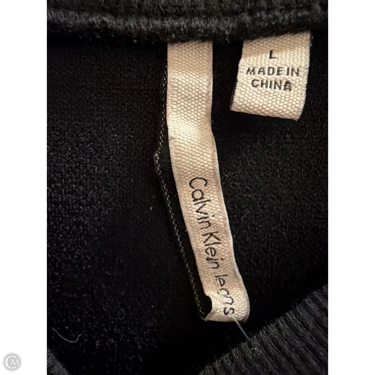 Jacket Shirt By Calvin Klein In Black, Size: L